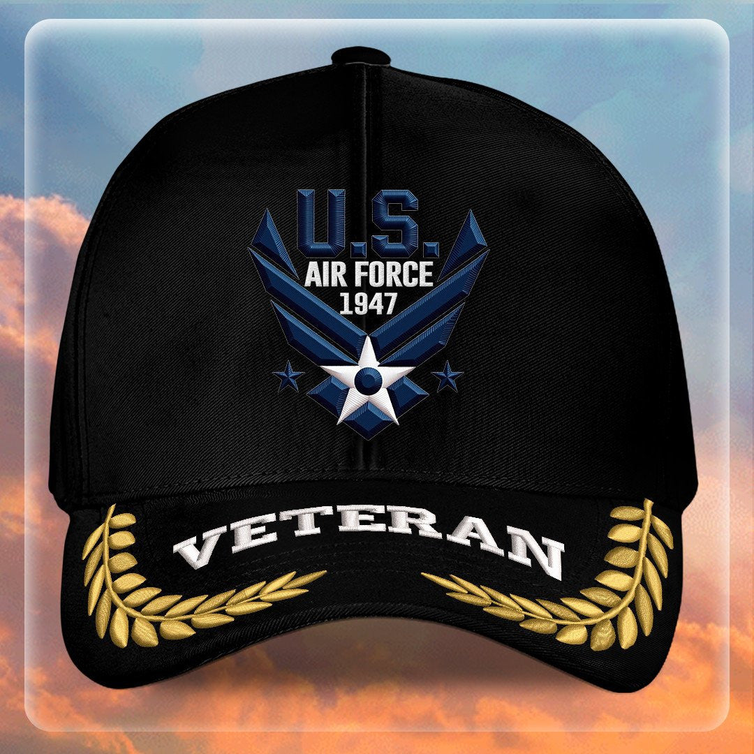 Premium USAF Embroidered Hats, Gifts For Air Force Veteran, Gifts On Father's Day, Armed Forces Day, Independence Day, Veterans Day.