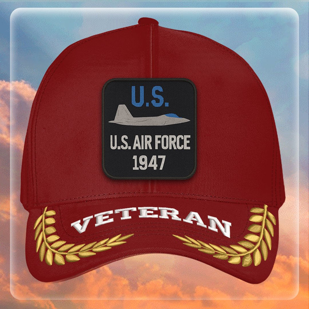 Premium USAF Embroidered Hats, Gifts For Air Force Veteran, Gifts On Father's Day, Armed Forces Day, Independence Day, Veterans Day.