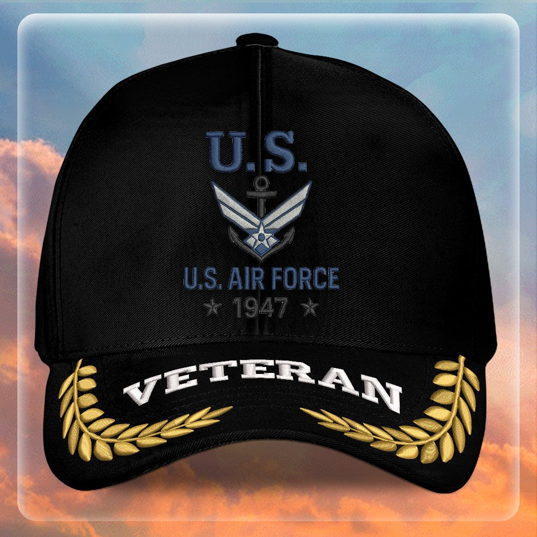 Premium USAF Embroidered Hats, Gifts For Air Force Veteran, Gifts On Father's Day, Armed Forces Day, Independence Day, Veterans Day.