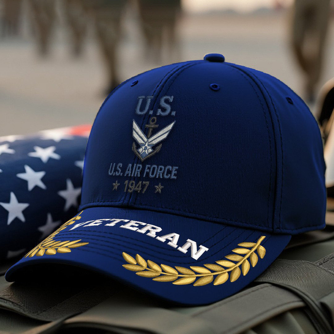 Premium USAF Embroidered Hats, Gifts For Air Force Veteran, Gifts On Father's Day, Armed Forces Day, Independence Day, Veterans Day.