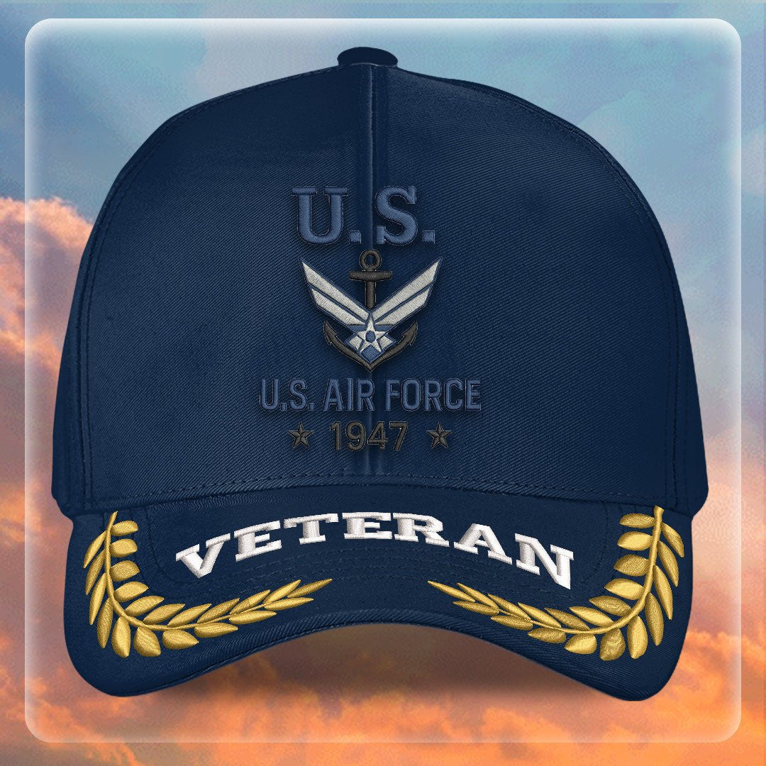 Premium USAF Embroidered Hats, Gifts For Air Force Veteran, Gifts On Father's Day, Armed Forces Day, Independence Day, Veterans Day.