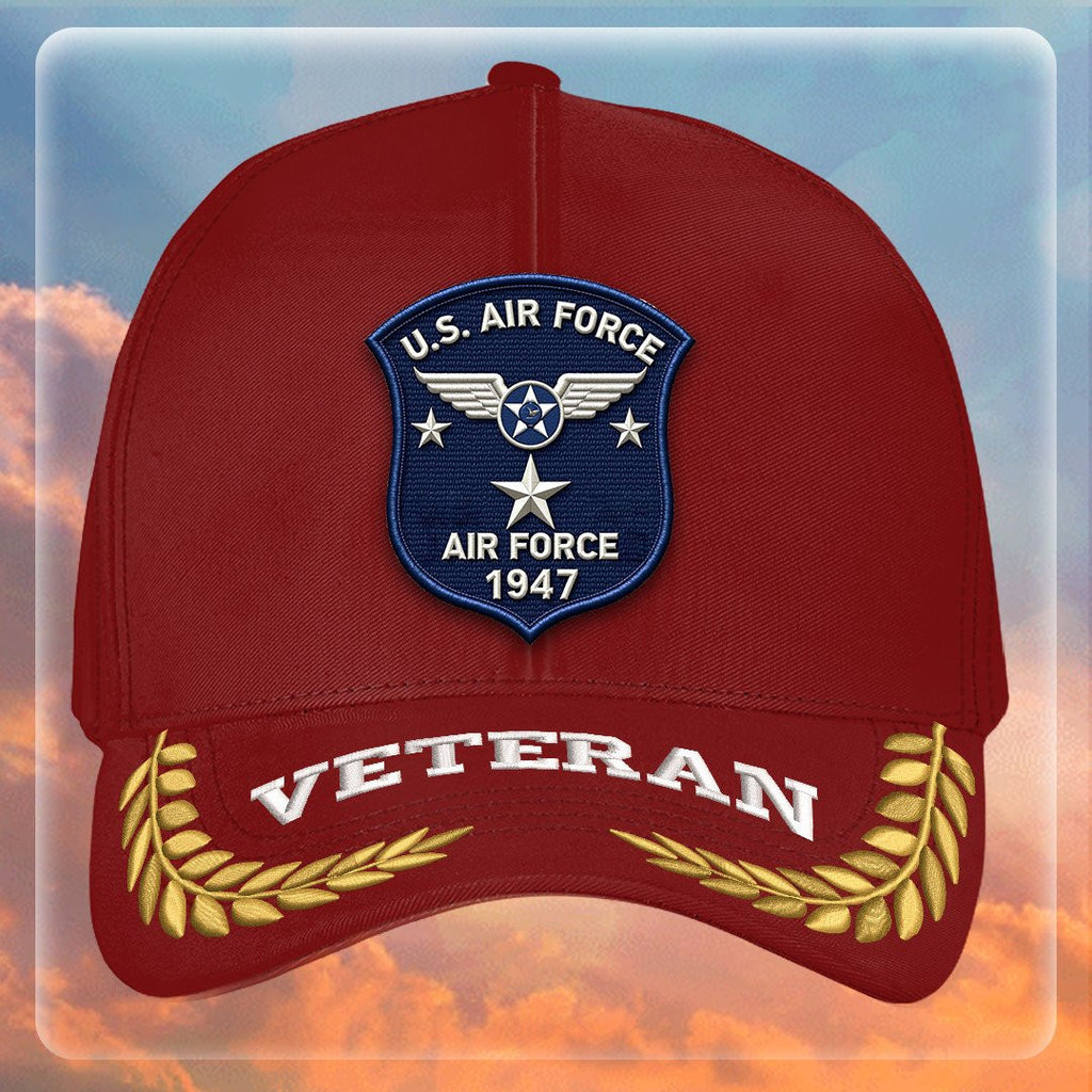 Premium USAF Embroidered Hats, Gifts For Air Force Veteran, Gifts On Father's Day, Armed Forces Day, Independence Day, Veterans Day.