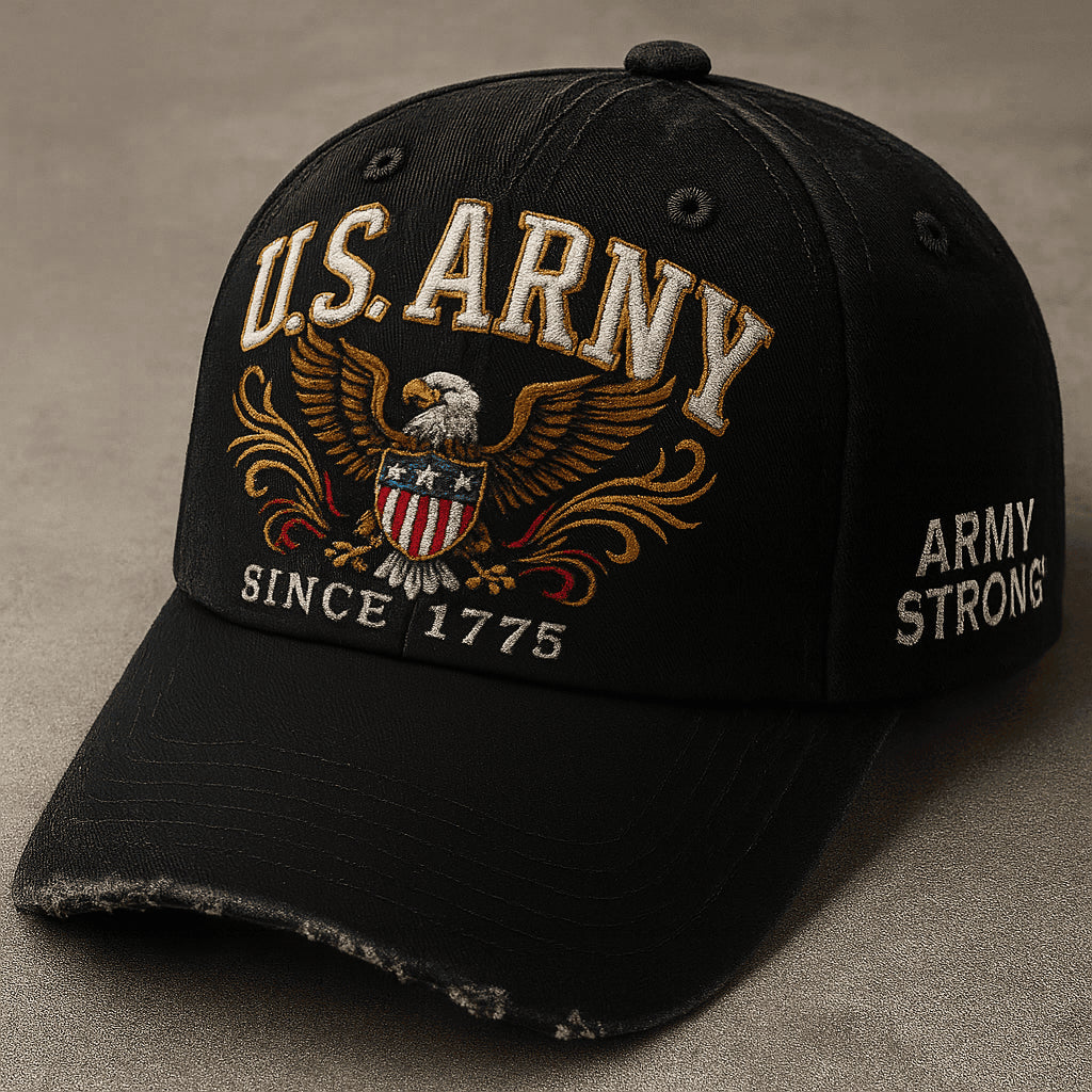Premium US Army Embroidered Hats, Gifts For Army Veteran, Gifts On Father's Day, Armed Forces Day, Independence Day, Veterans Day.