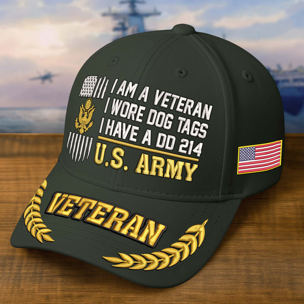 Premium Embroidered US Veterans Hats  Gifts for US Veterans, Gifts on Veterans Day