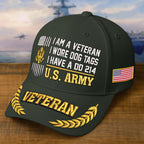 Premium Embroidered US Veterans Hats  Gifts for US Veterans, Gifts on Veterans Day