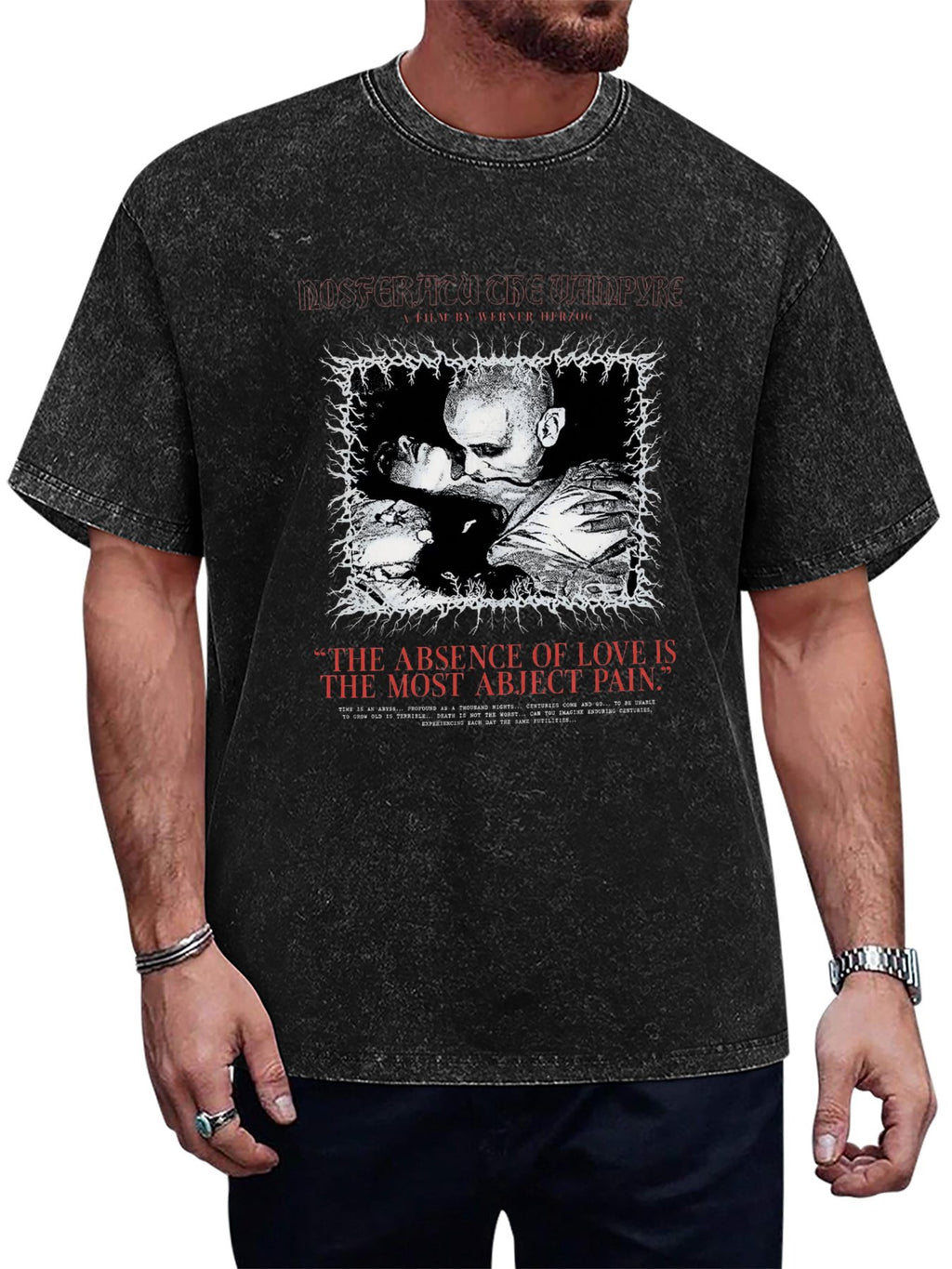 Vintage Washed Nosferatu Vampire Graphic T-Shirt