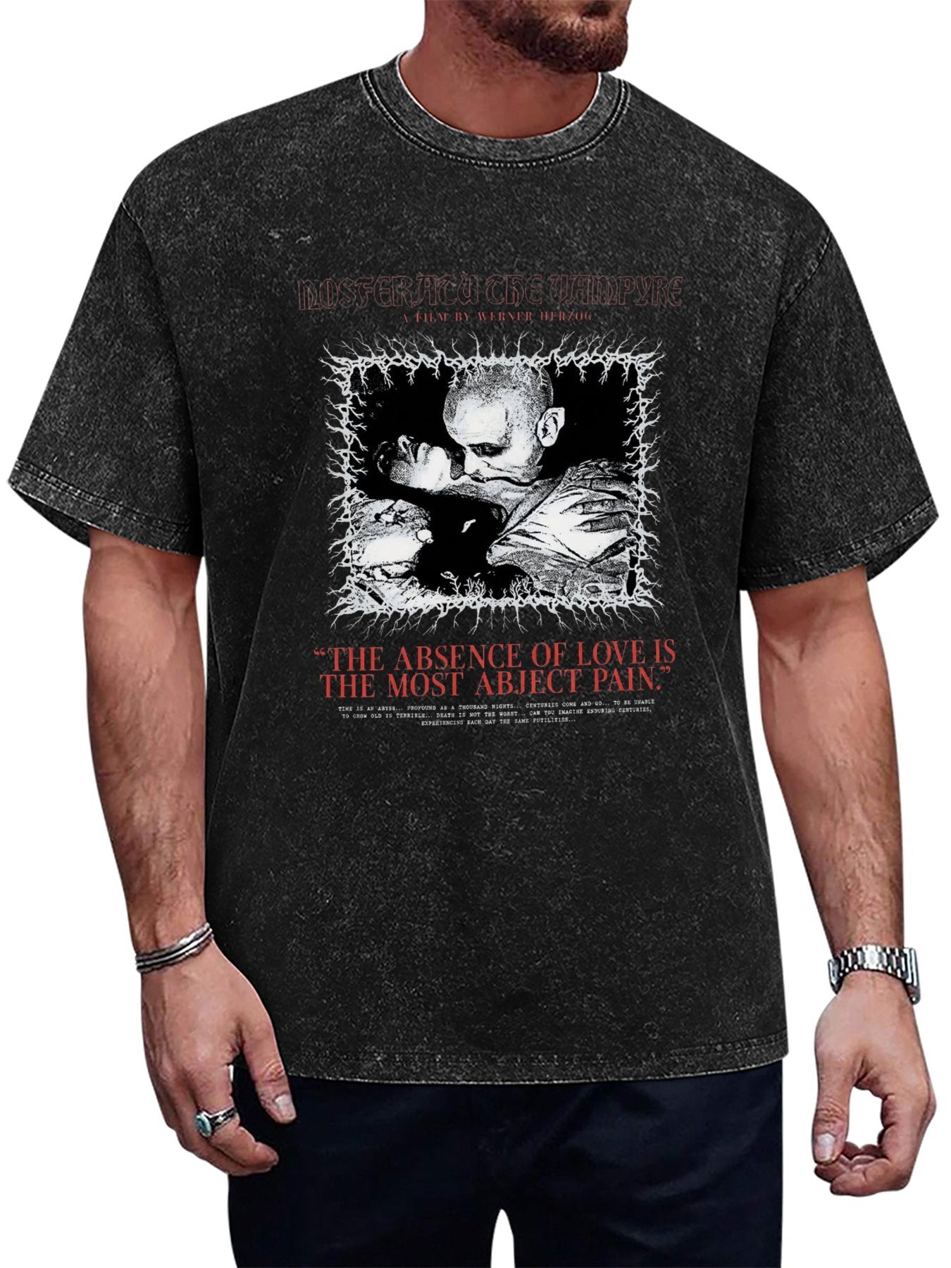 Vintage Washed Nosferatu Vampire Graphic T-Shirt