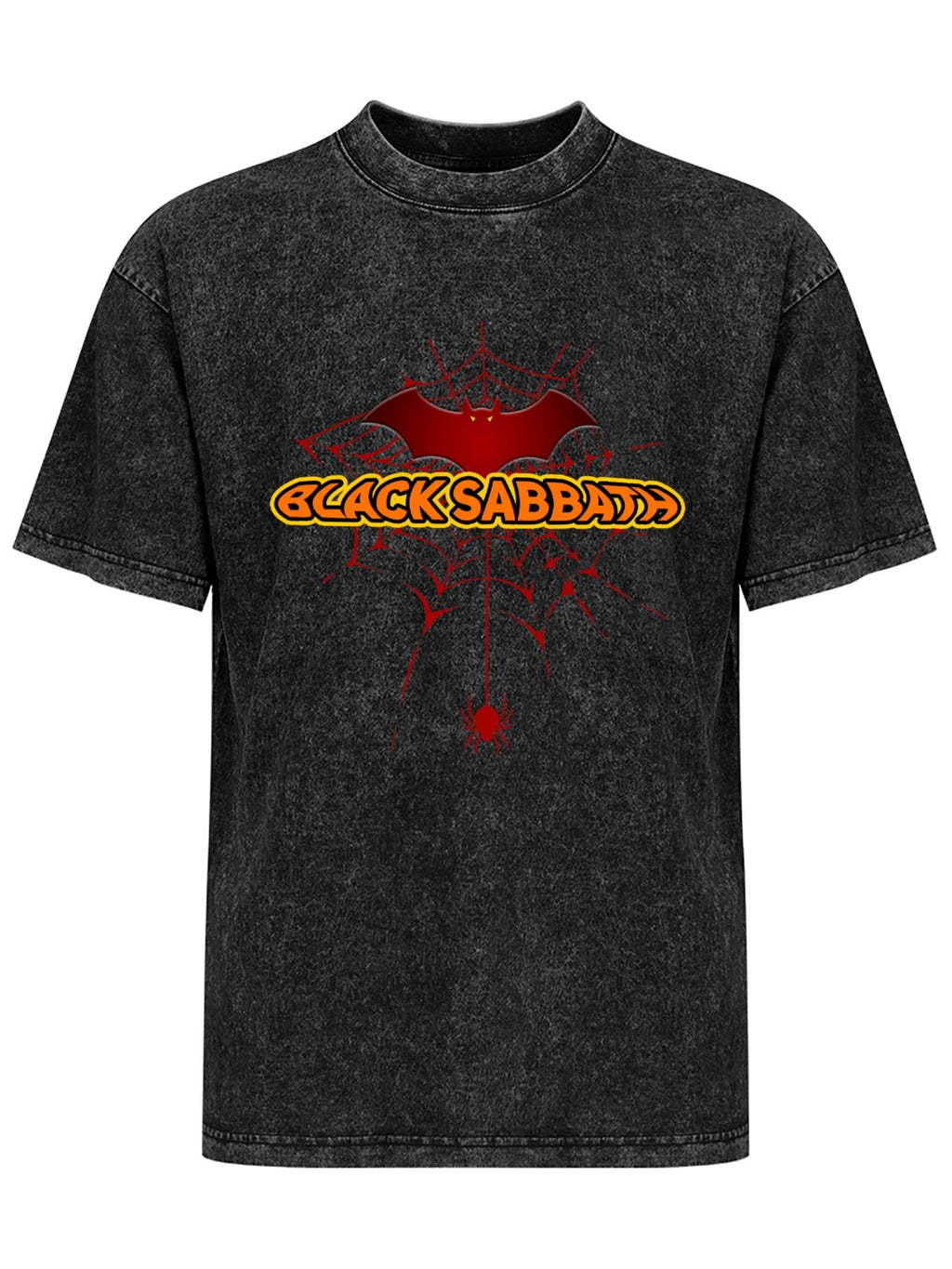 Vintage Washed Black Sabbath Bat Graphic T-Shirt