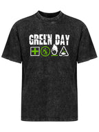 Green Day Hazard Symbols Graphic T-Shirt