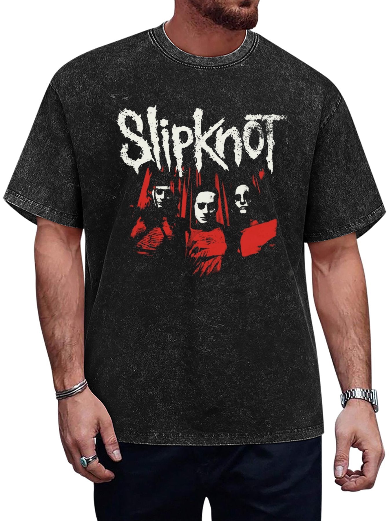 Slipknot Red Mask Portrait Graphic T-Shirt Main image