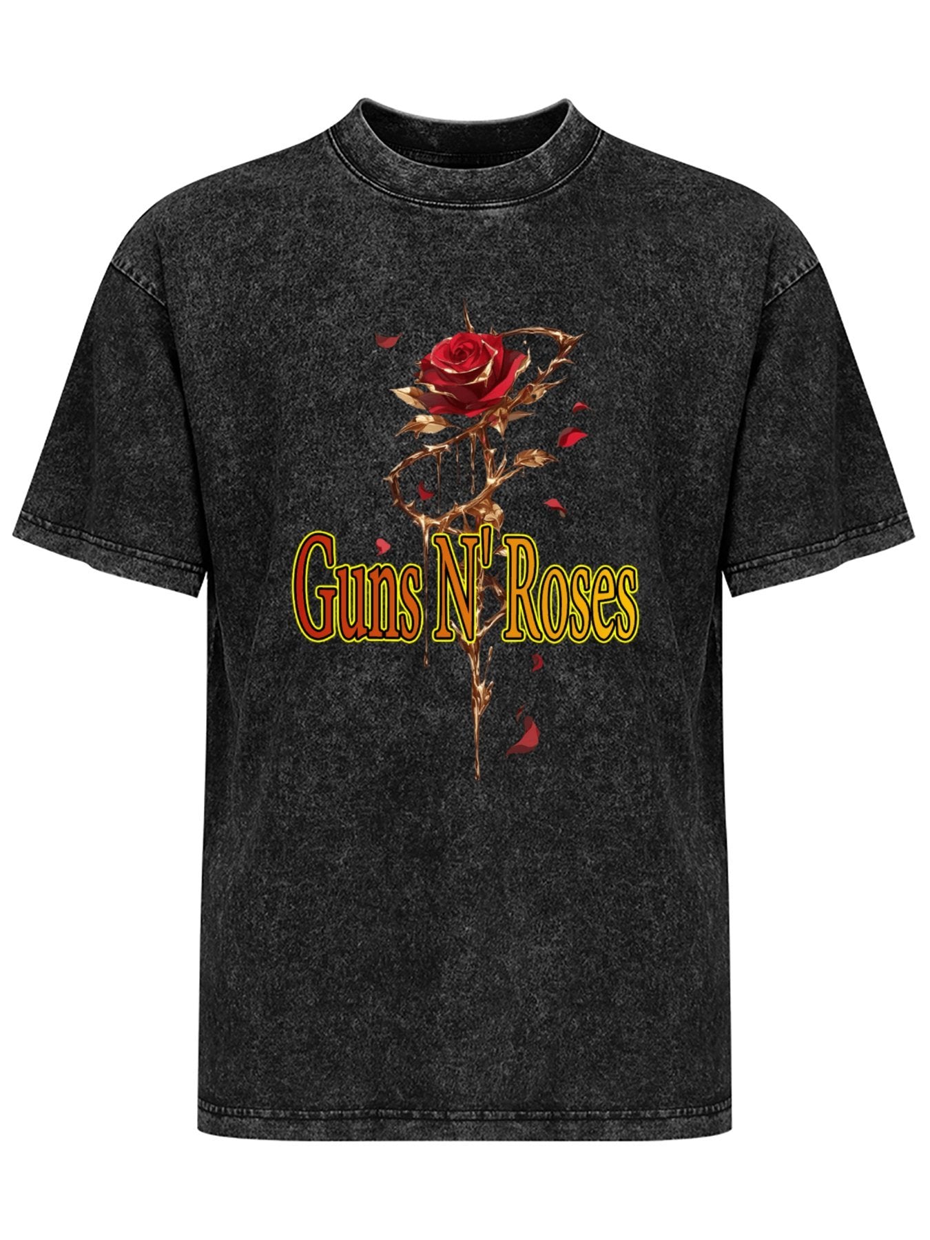 Vintage Washed Guns N' Roses Thorn Rose Graphic T-Shirt