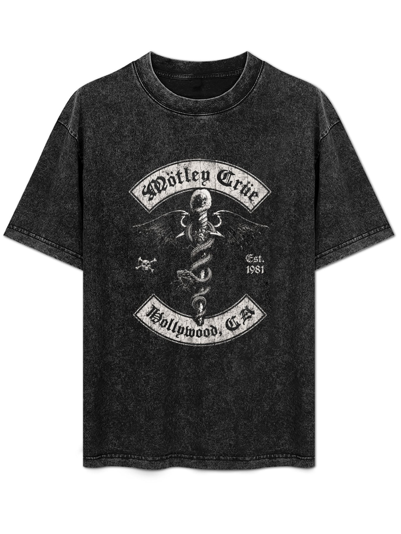 Mötley Crüe Hollywood Winged Serpent Graphic T-Shirt
