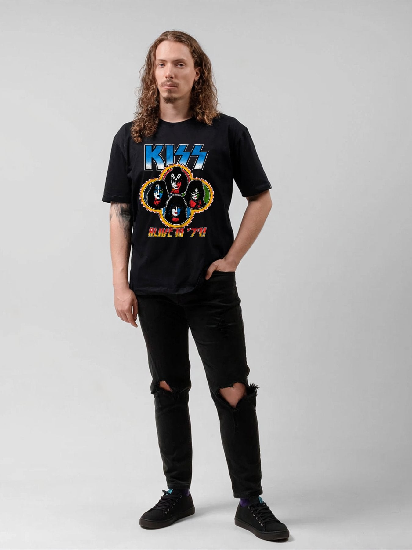 KISS Alive In '79 Band Portrait Graphic T-Shirt
