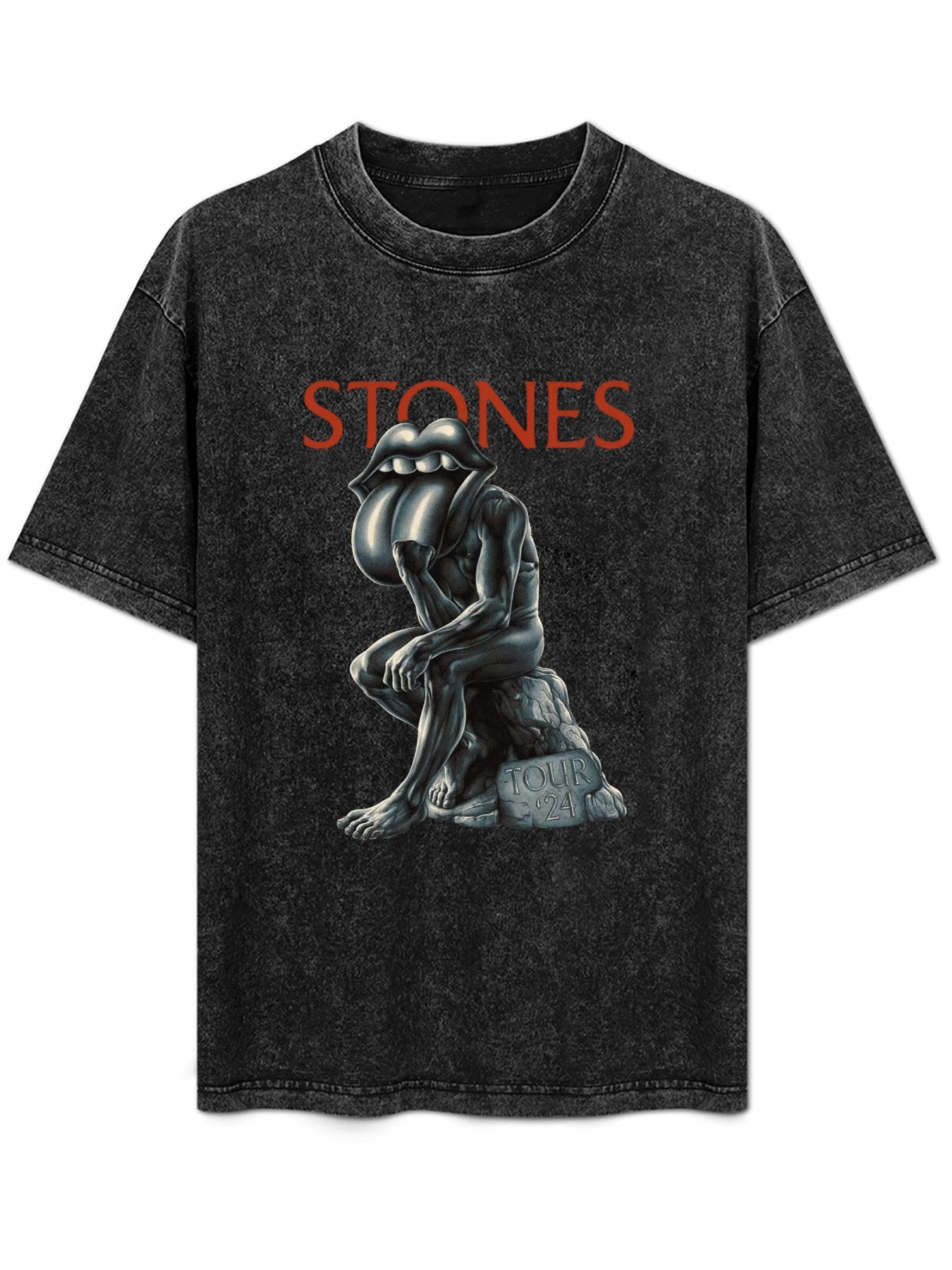 Vintage Washed Rolling Stones Tour '24 Graphic T-Shirt