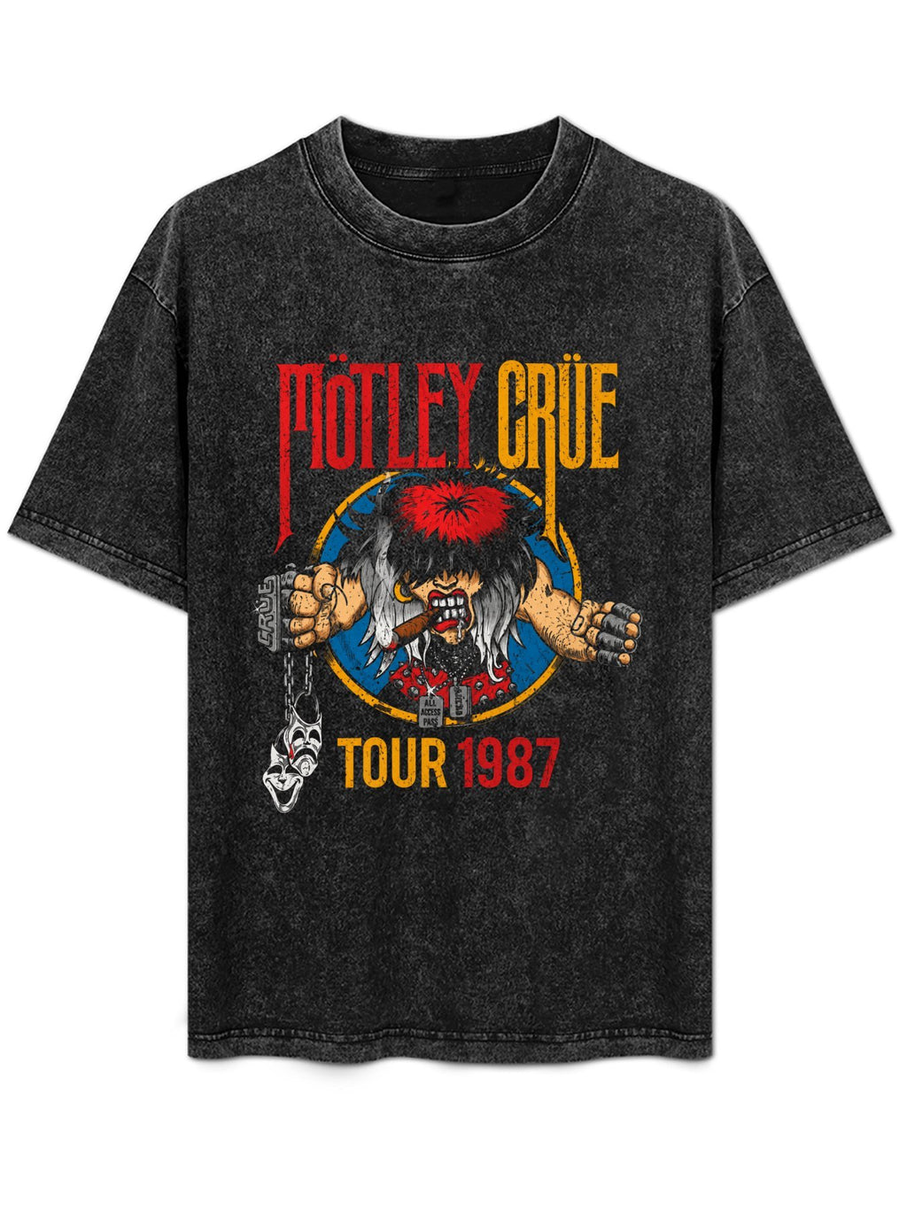 Vintage Washed Mötley Crüe Tour 1987 Graphic T-Shirt