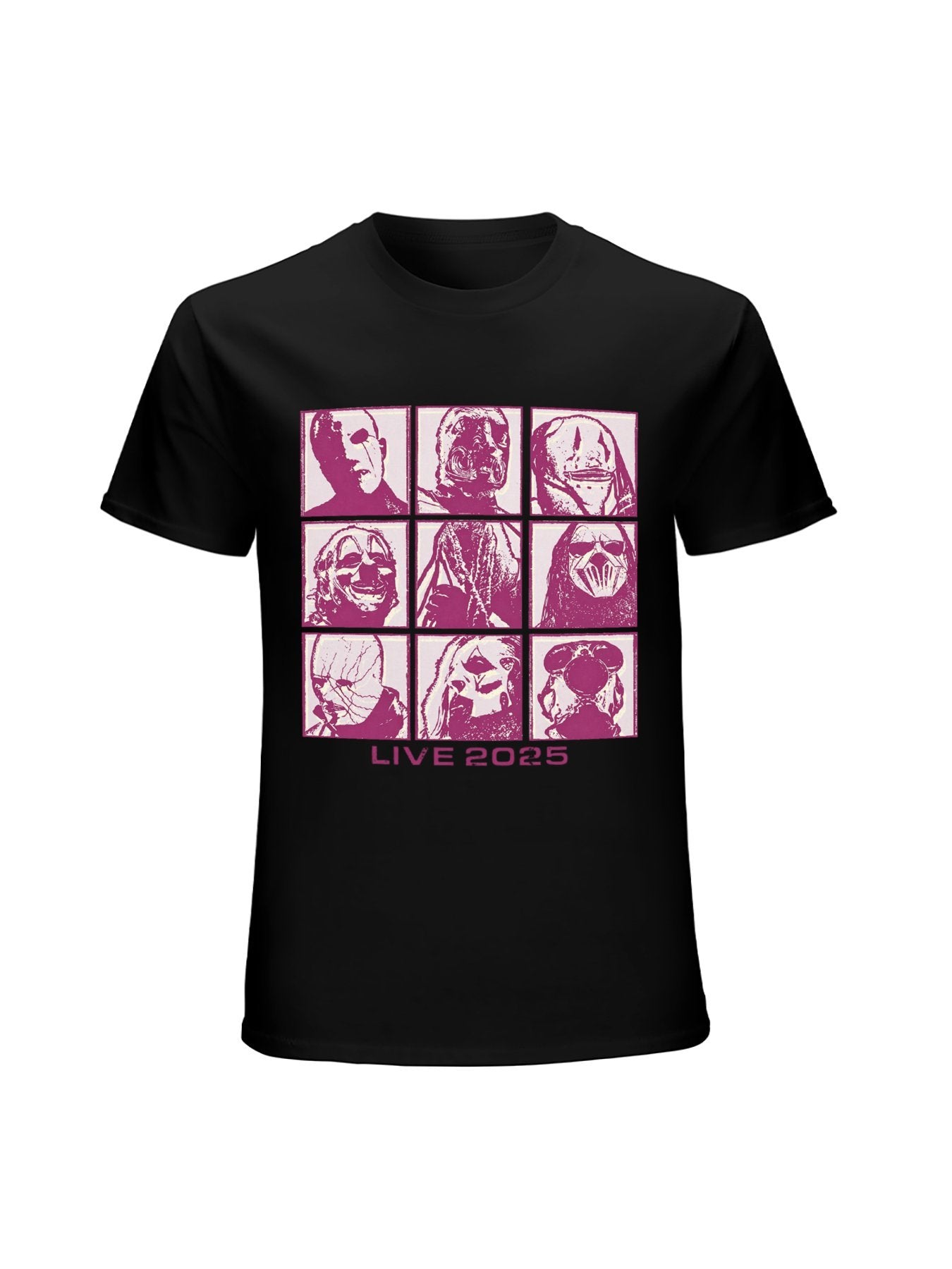 Slipknot Live 2025 Mask Grid Graphic T-Shirt