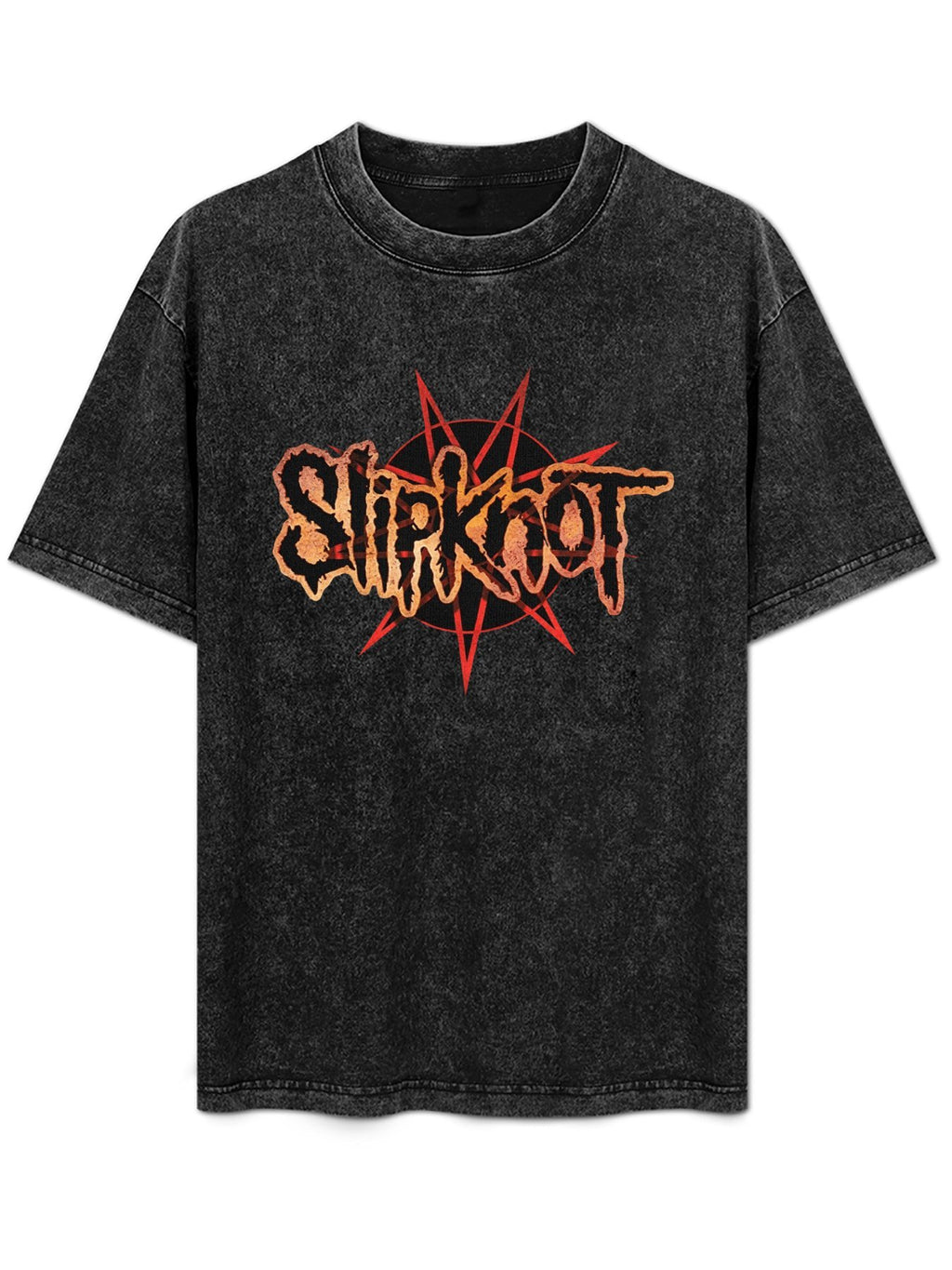 Slipknot Nonagram Distressed Logo Graphic T-Shirt