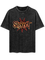 Slipknot Nonagram Distressed Logo Graphic T-Shirt