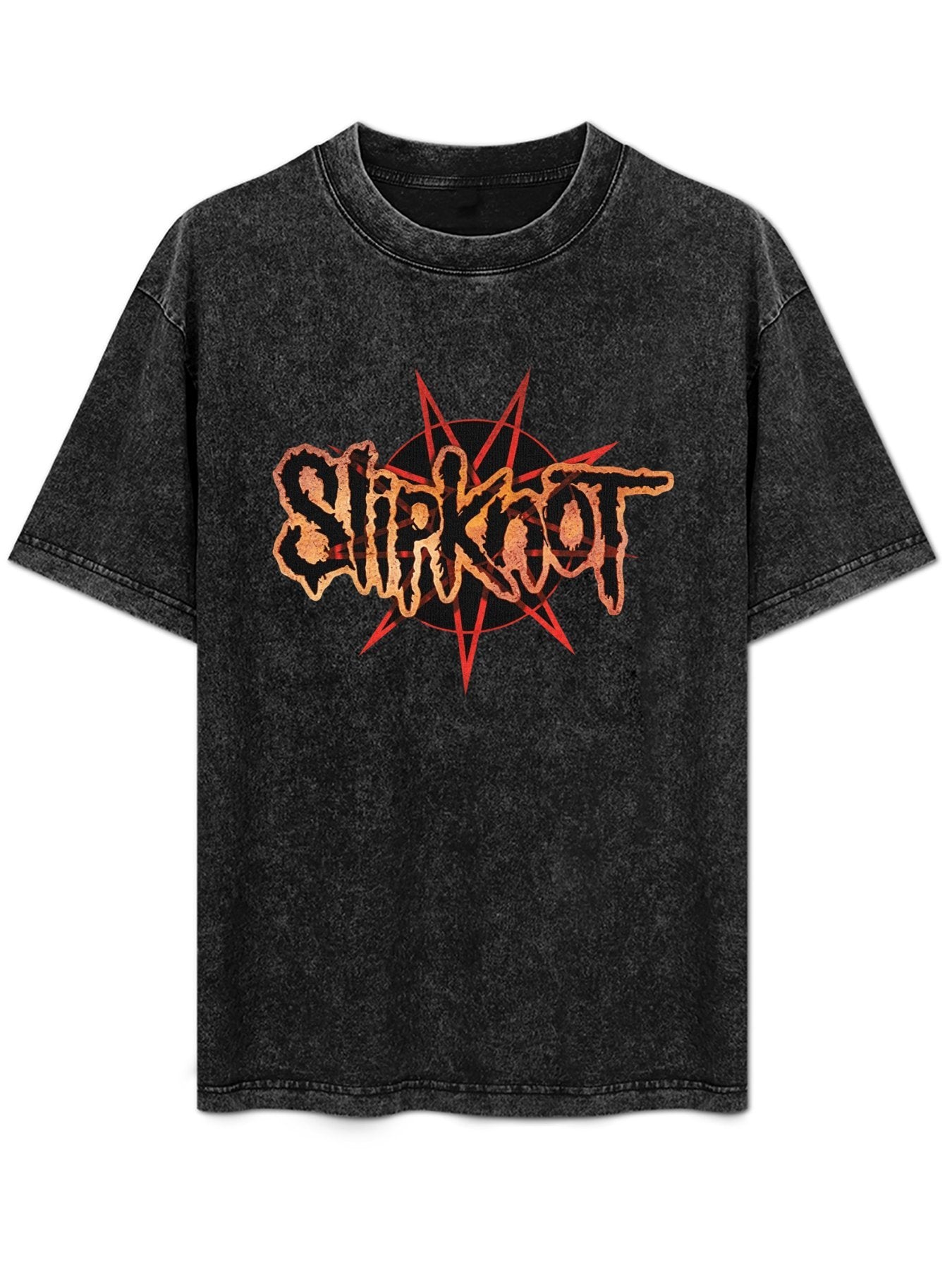 Slipknot Nonagram Distressed Logo Graphic T-Shirt