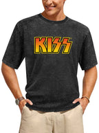 KISS Orange Gradient Logo Graphic T-Shirt