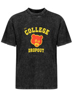 The College Dropout Bear Graphic Washed T-Shirt