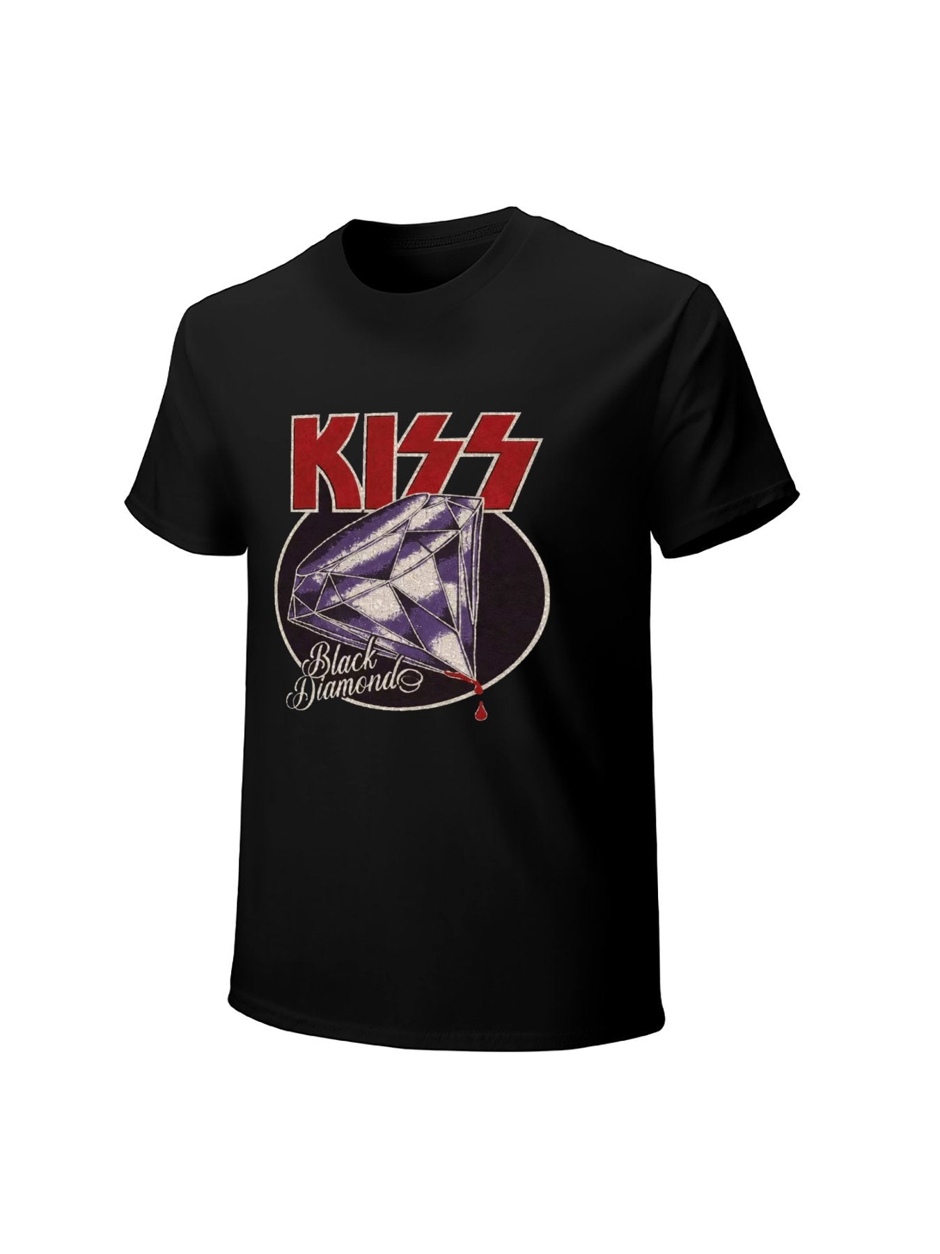 KISS Black Diamond Vintage Album Graphic T-Shirt