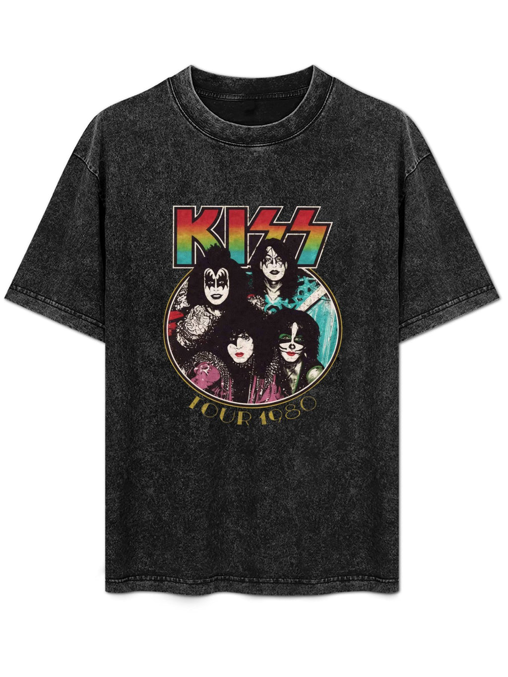 KISS Tour 1980 Band Portrait Graphic T-Shirt