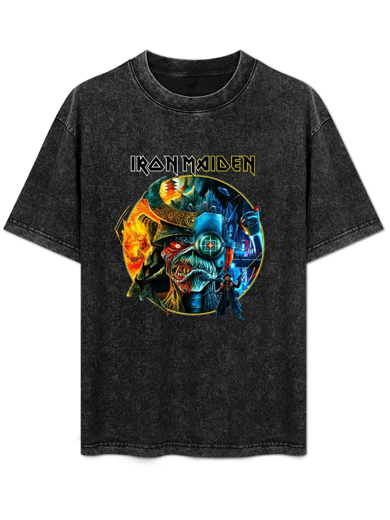 Iron Maiden Samurai Cyborg Eddie Graphic T-Shirt