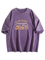 Capy Bara Happiness Graphic Washed T-Shirt