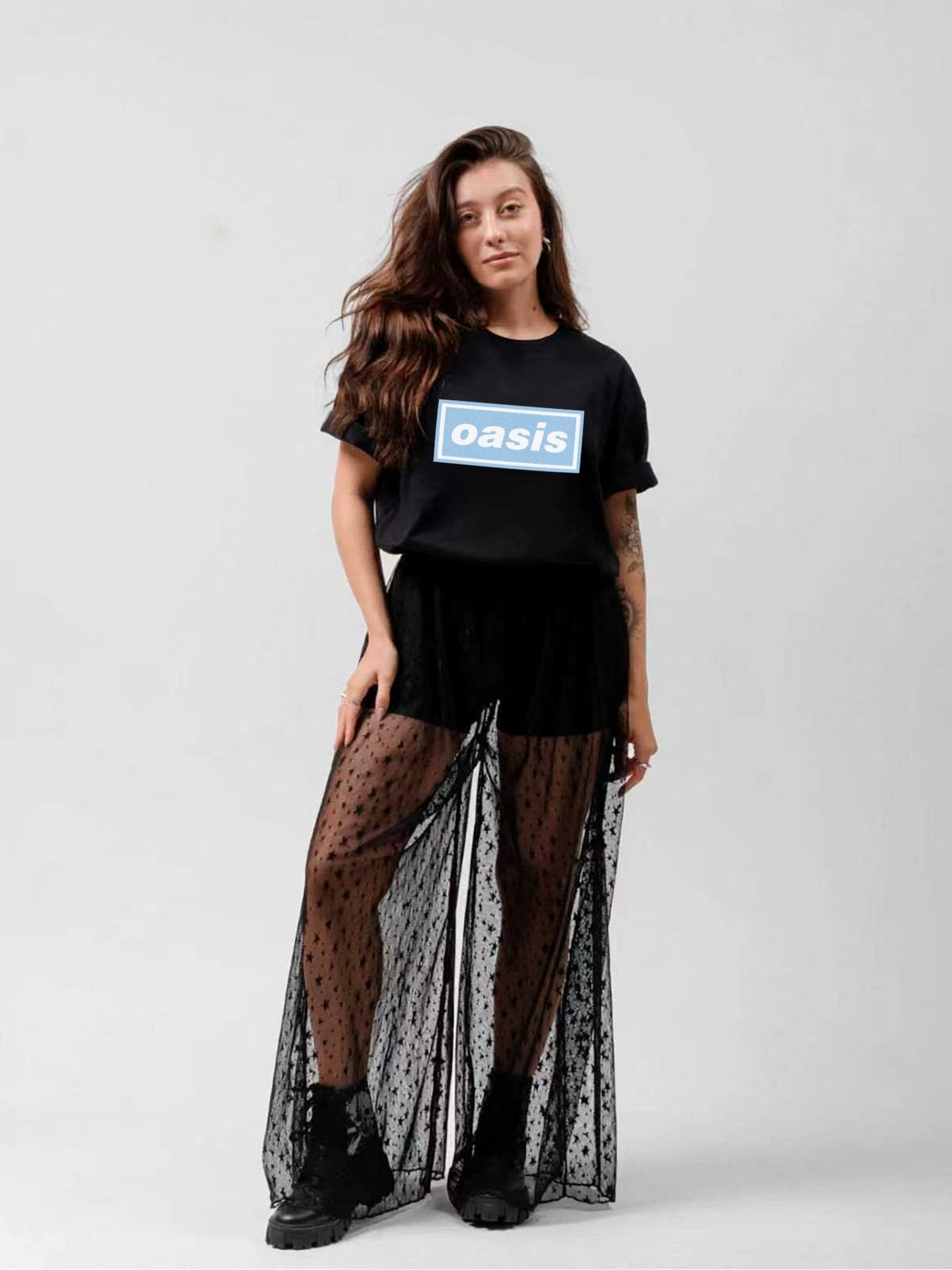 Oasis Blue Box Logo Graphic T-Shirt