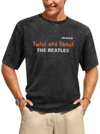 The Beatles Twist and Shout Mono Typography Graphic T-Shirt