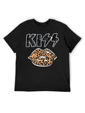KISS Leopard Lips Logo Graphic T-Shirt