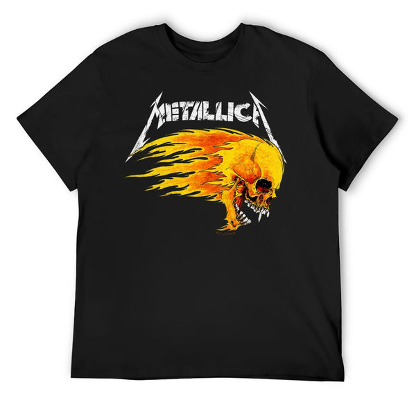 Metallica Flaming Skull Graphic T-Shirt