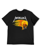 Metallica Flaming Skull Graphic T-Shirt