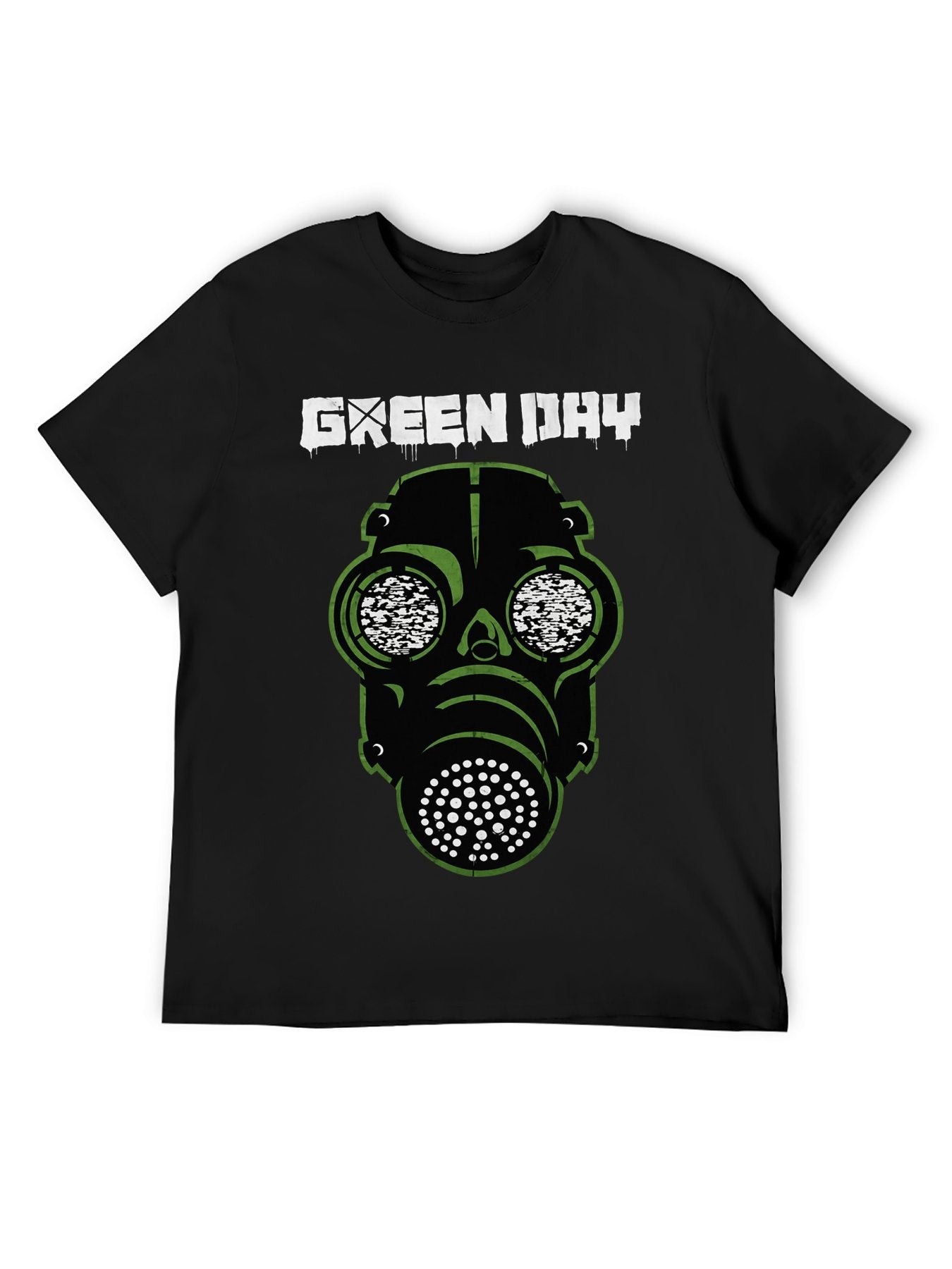 Green Day Gas Mask Punk Graphic T-Shirt