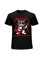 Metallica Meowster Of Purrpets Cat Guitar Graphic T-Shirt