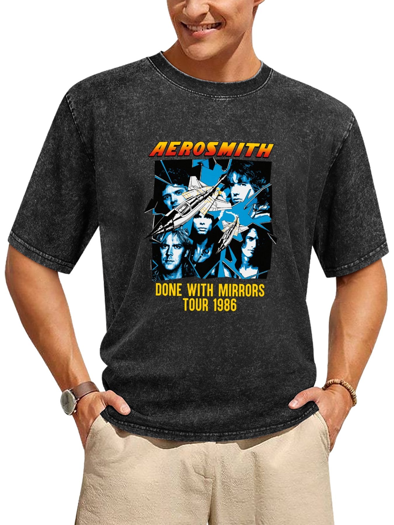 Aerosmith Done with Mirrors Tour 1986 Graphic T-Shirt