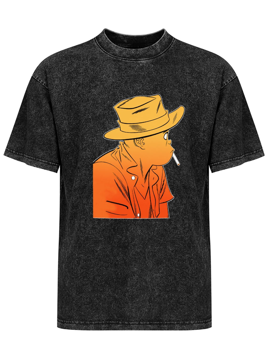 Gorillaz Orange Fedora Character Graphic T-Shirt