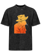 Gorillaz Orange Fedora Character Graphic T-Shirt