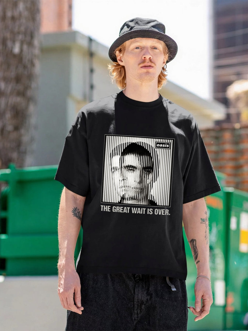 Oasis “The Great Wait Is Over” Portrait Graphic T-Shirt