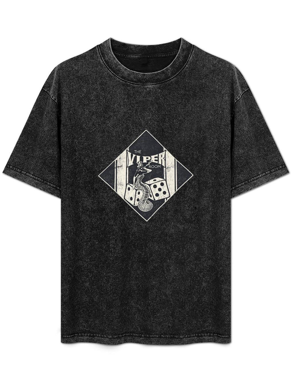 The Viper Room Snake and Dice Graphic Washed T-Shirt