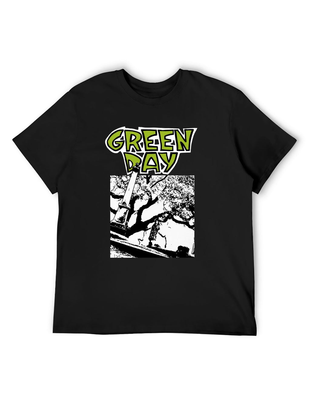 Green Day Vintage Street Scene Punk Graphic T-Shirt