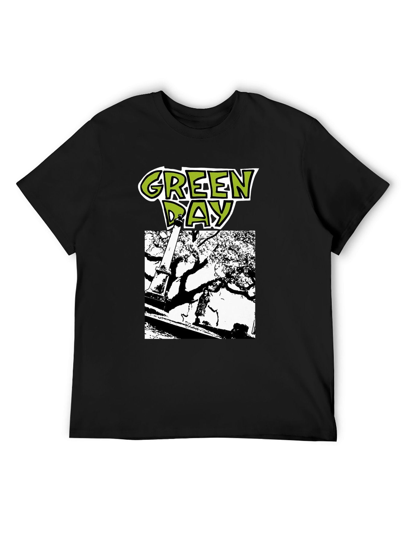 Green Day Vintage Street Scene Punk Graphic T-Shirt