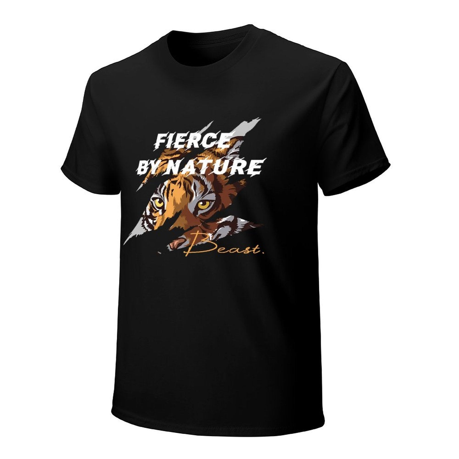 Fierce by Nature Tiger Graphic Black T-Shirt