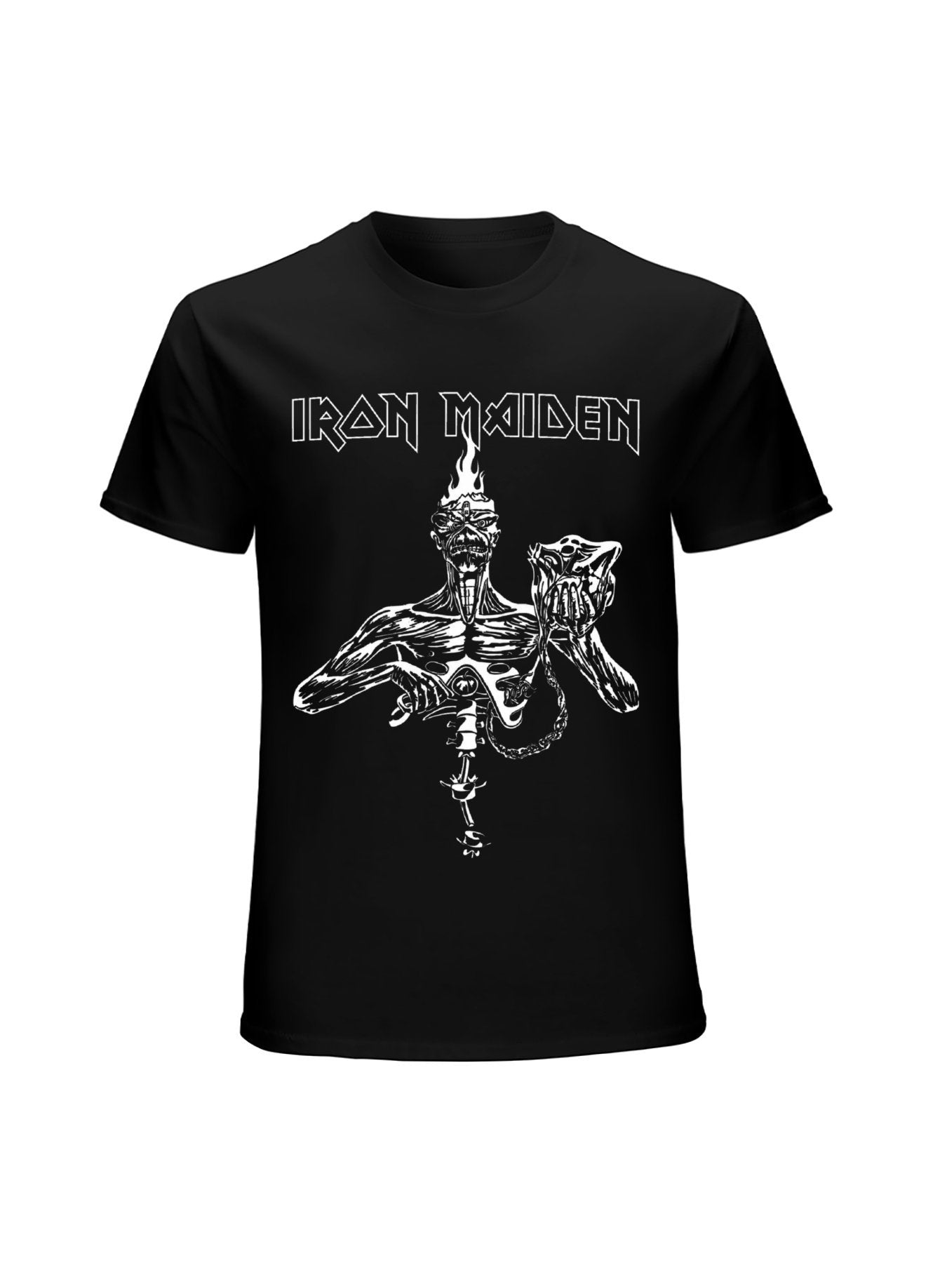 Iron Maiden Black & White Eddie Graphic T-Shirt