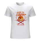 Born to Haunt Pumpkin Graphic White T-Shirt