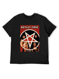 Mötley Crüe Band Portrait Pentagram Vintage Rock T-Shirt