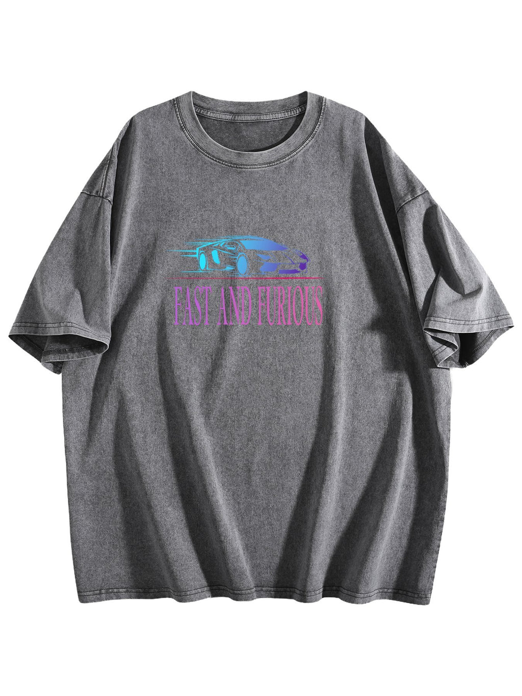 Fast and Furious Car Graphic Washed T-Shirt