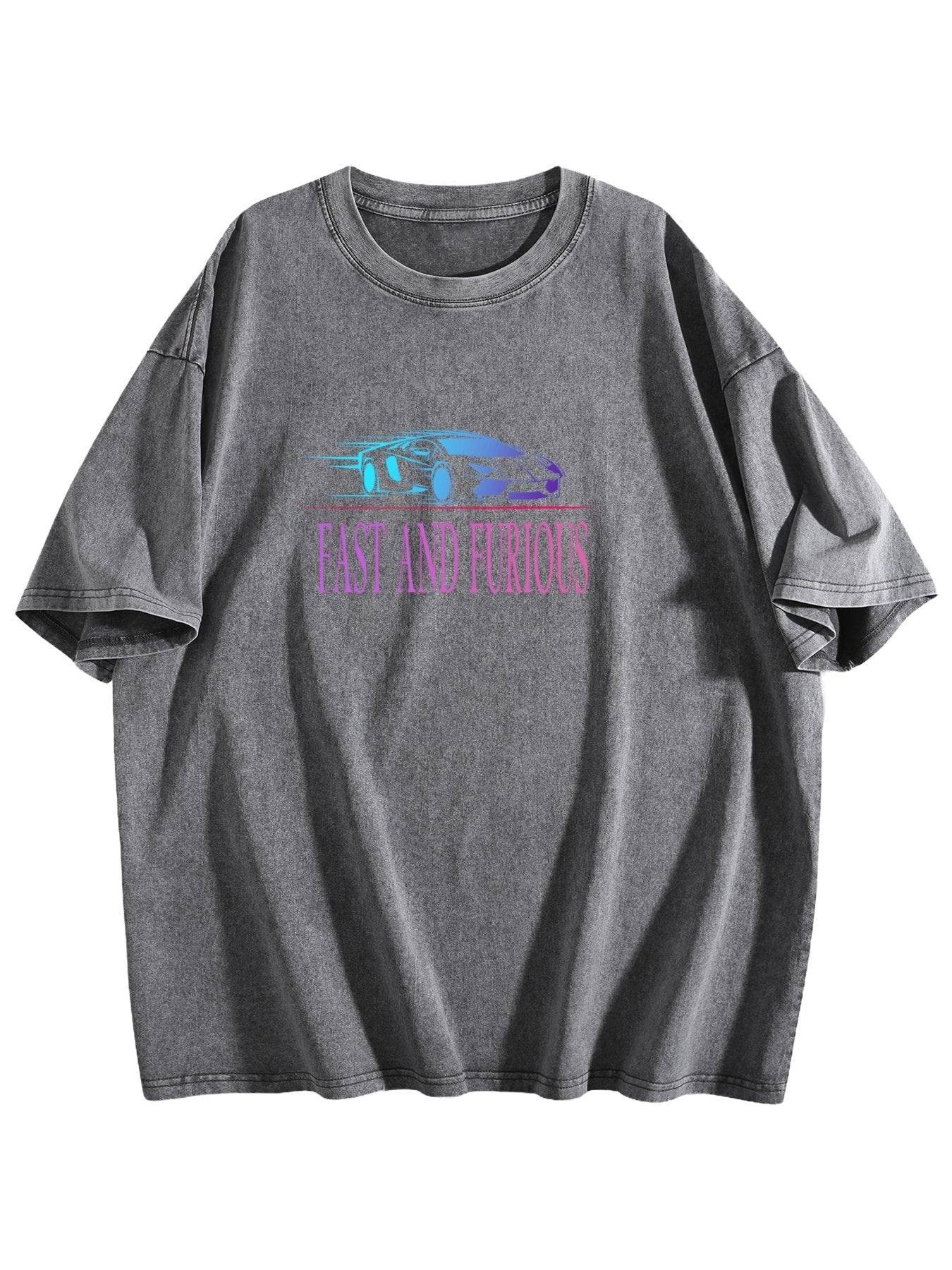 Fast and Furious Car Graphic Washed T-Shirt