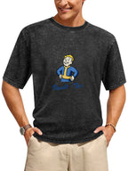 Vault-Tec Washed Cartoon Graphic T-Shirt